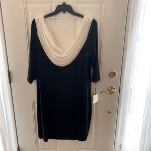 20W Calvin Klein cocktail dress, with sequenced neck
